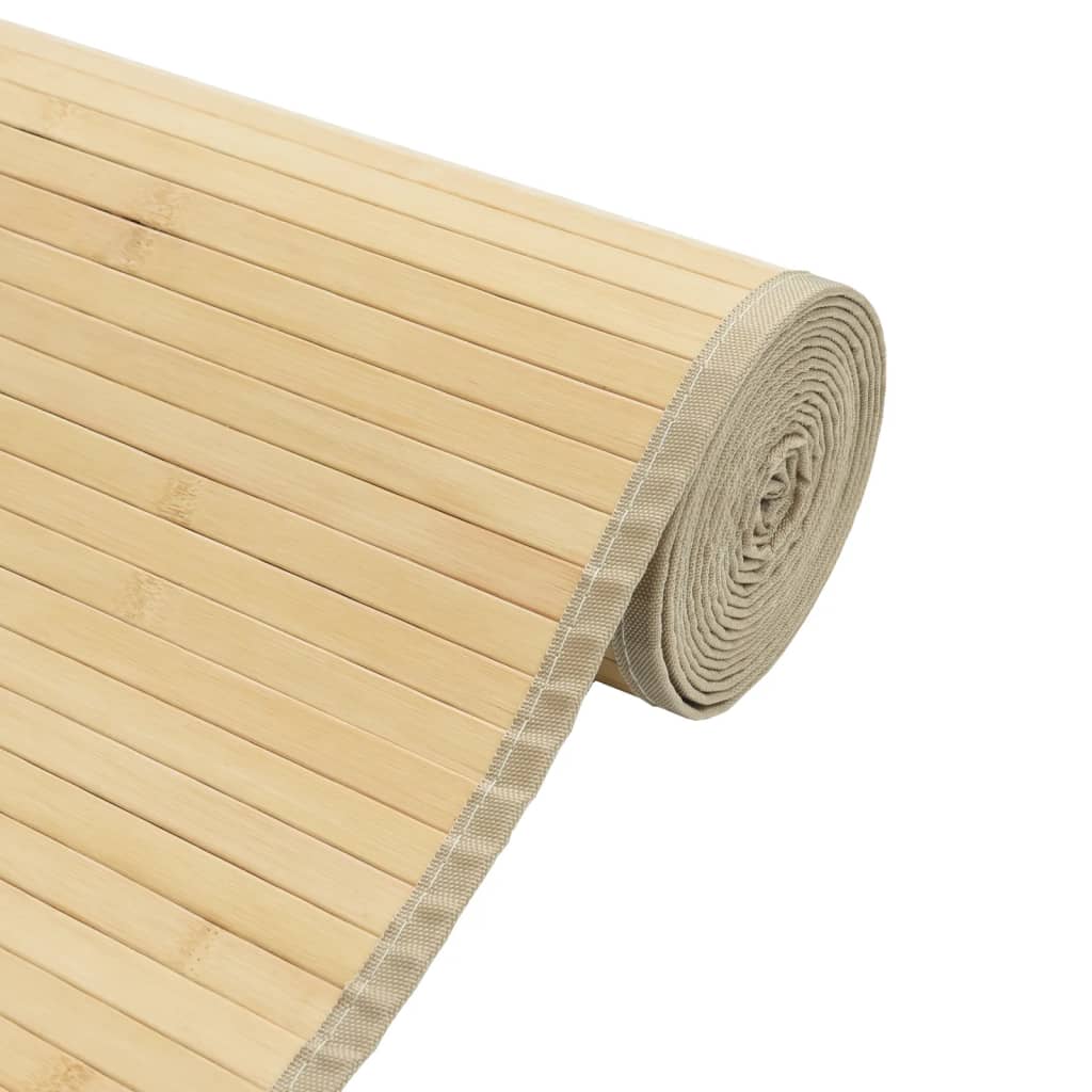Teppich Rechteckig Hell Natur 70x200 cm Bambus