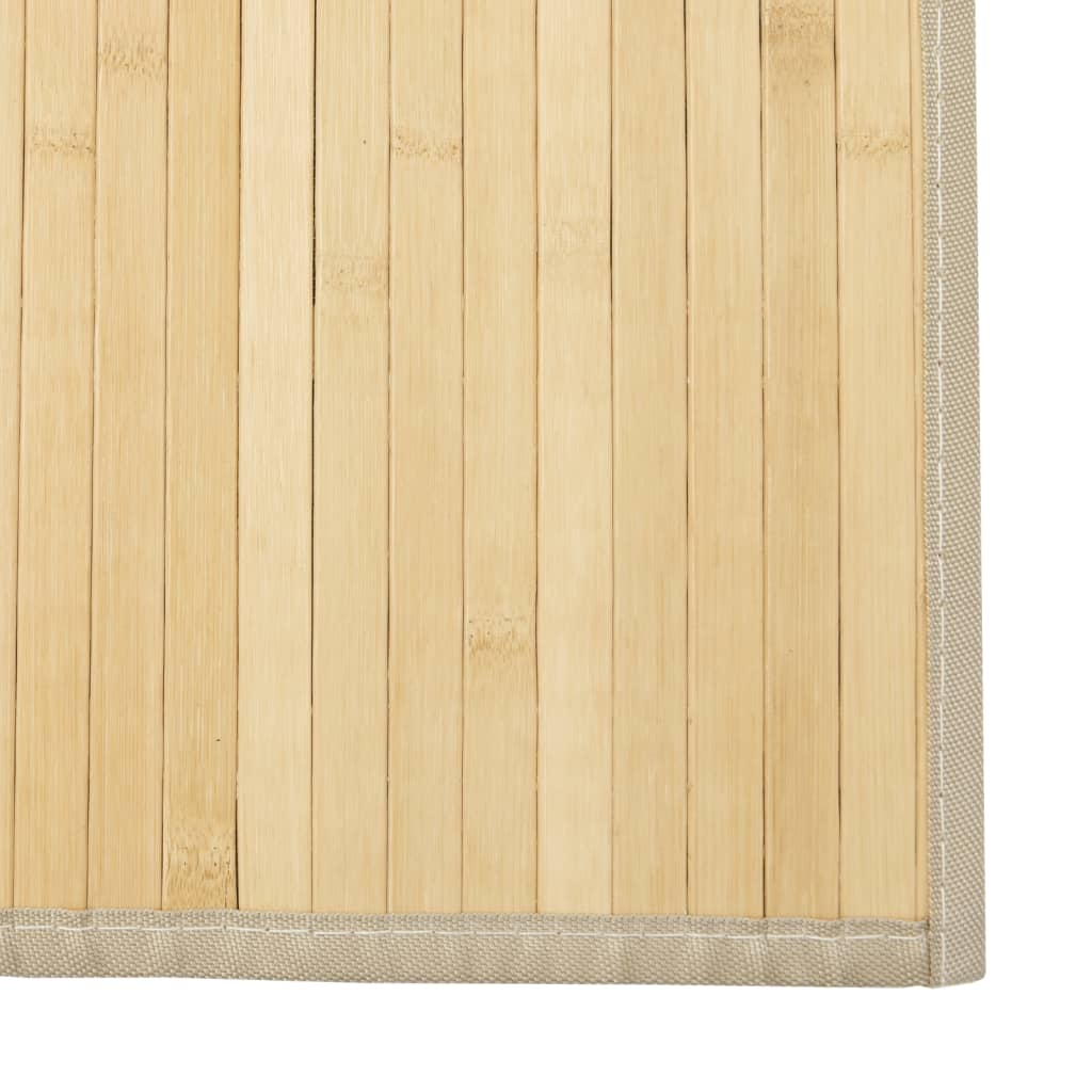 Teppich Rechteckig Hell Natur 70x200 cm Bambus