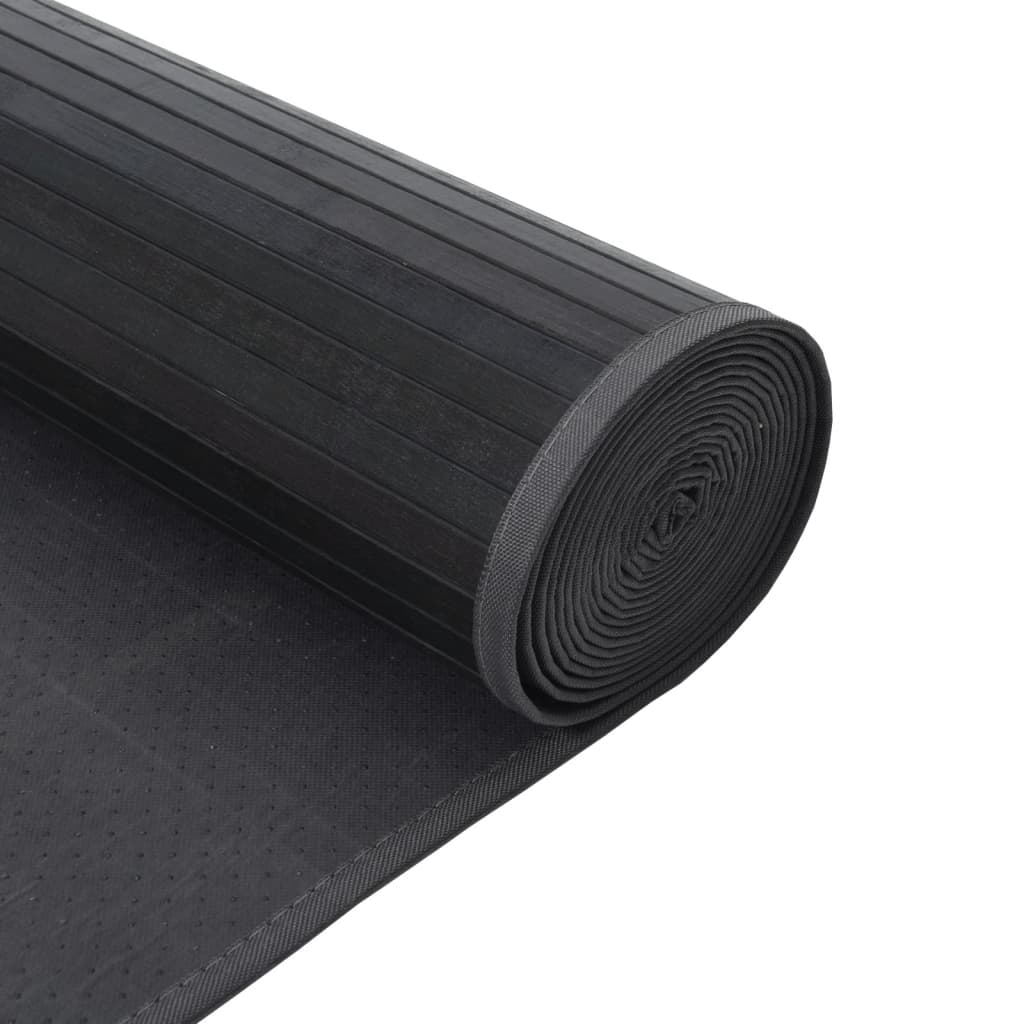 Tapis rectangulaire gris 70x500 cm bambou