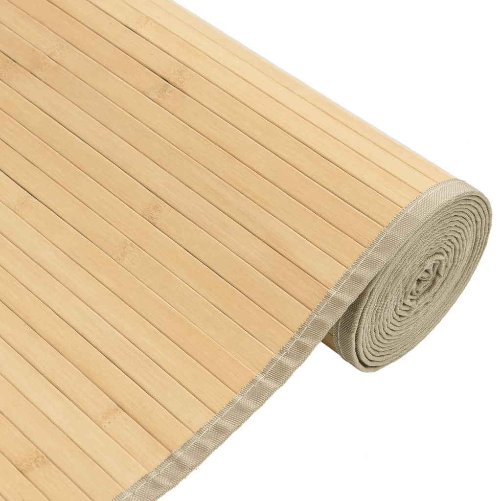 Carpet Rectangular Light Natural 80x100 cm Bamboo