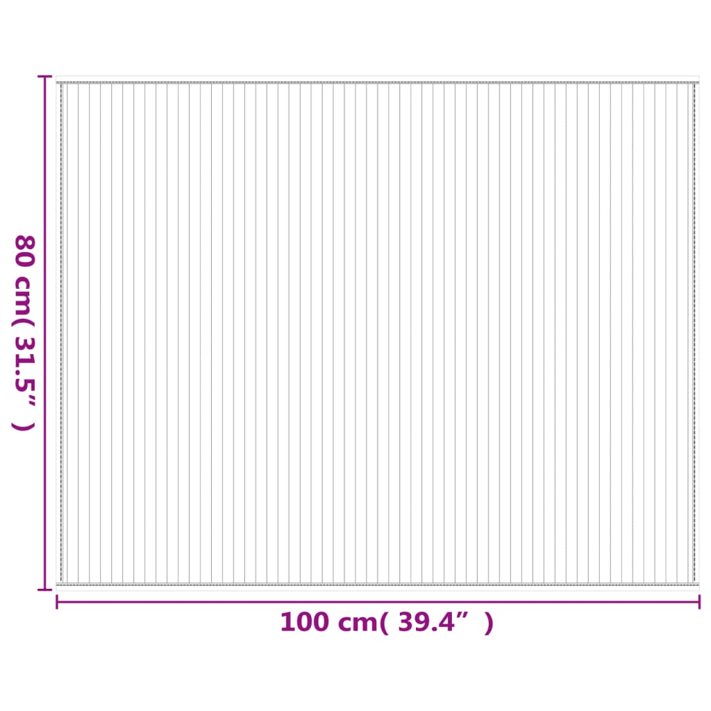 Carpet Rectangular Light Natural 80x100 cm Bamboo