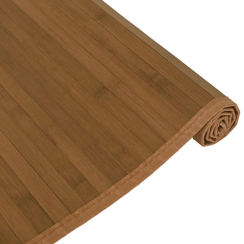 Tapis Rectangulaire Marron 80x200 cm Bambou