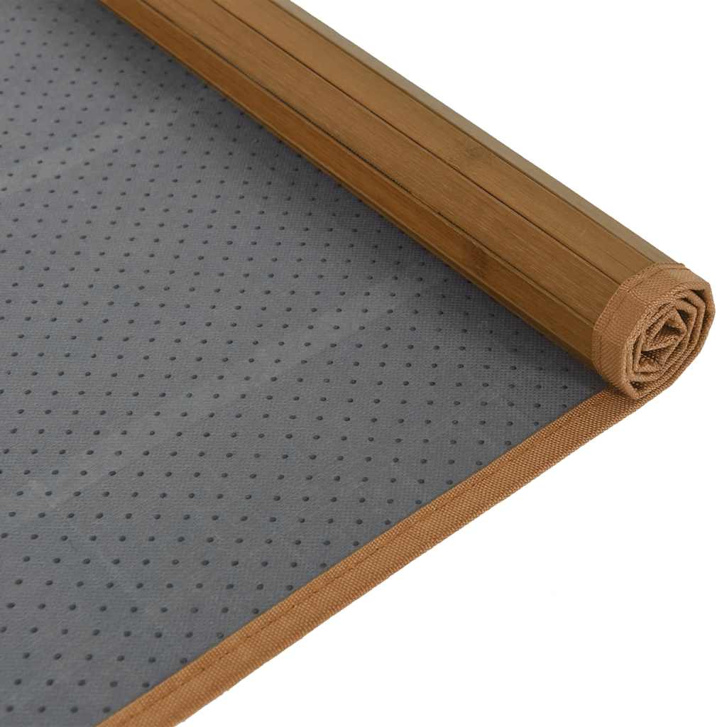 Tapis Rectangulaire Marron 80x200 cm Bambou