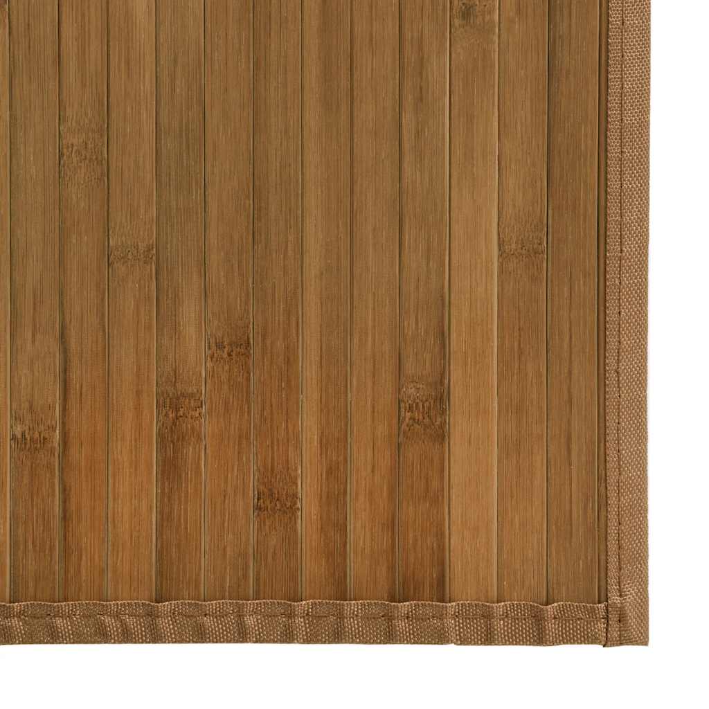 Tapis Rectangulaire Marron 80x200 cm Bambou