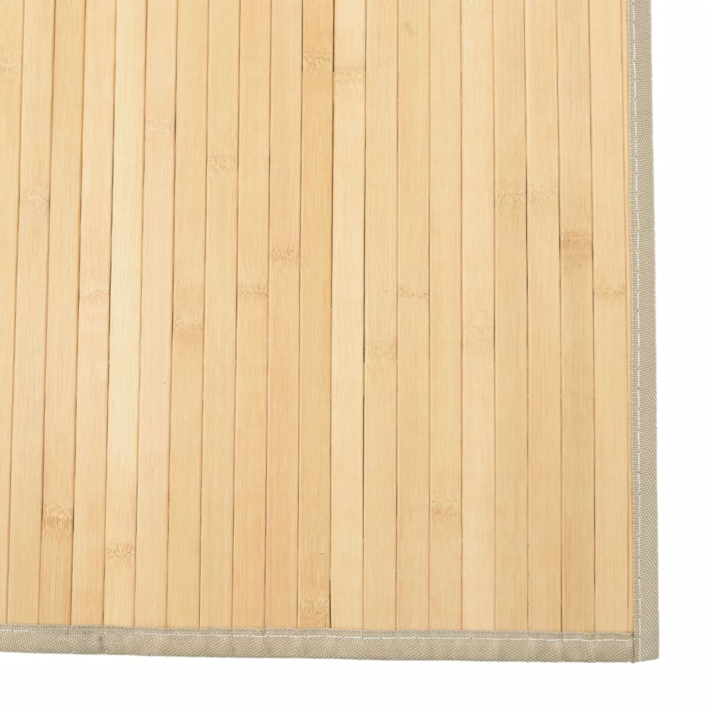 Teppich Rechteckig Hell Natur 80x200 cm Bambus