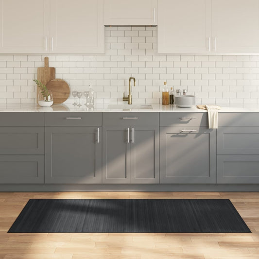 Rug Rectangular Grey 80x200 cm Bamboo