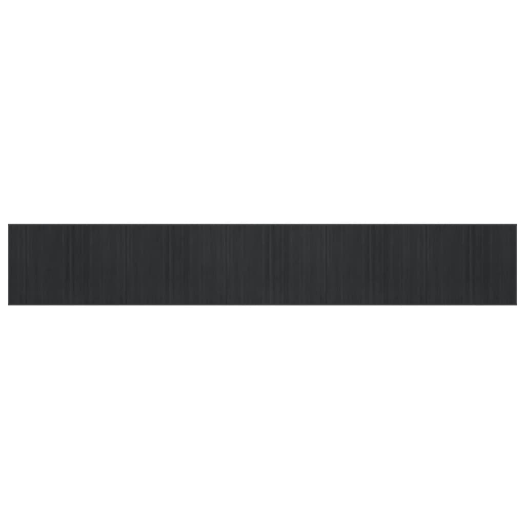 Tapis rectangulaire gris 80x500 cm bambou