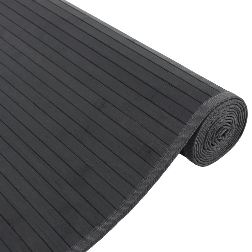 Tapis Rectangulaire Gris 80x1000 cm Bambou