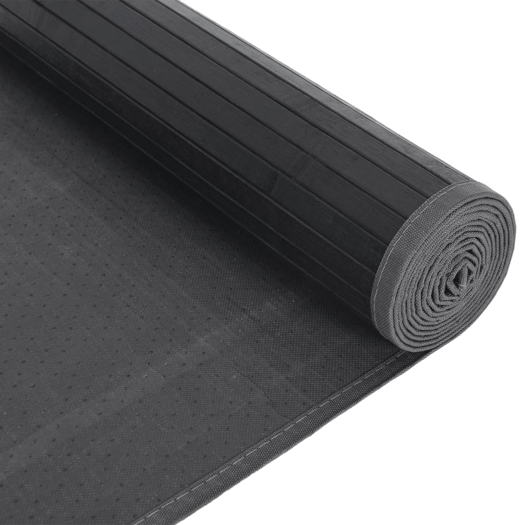Tapis Rectangulaire Gris 80x1000 cm Bambou