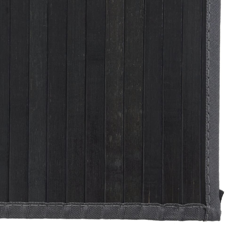 Tapis Rectangulaire Gris 80x1000 cm Bambou