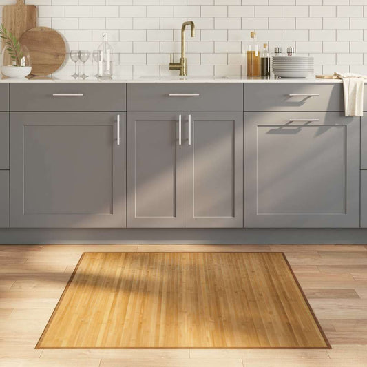 Tapis carré naturel 100x100 cm Bambou