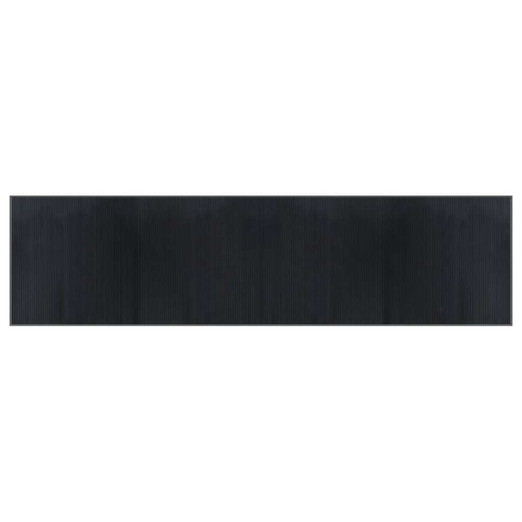 Tapis rectangulaire gris 100x400 cm Bambou
