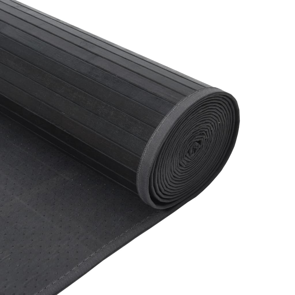 Tapis rectangulaire gris 100x1000 cm Bambou