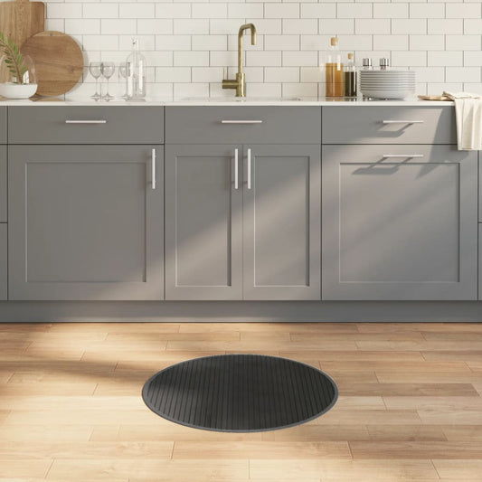 Carpet Round Grey 60 cm Bamboo