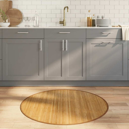 Round Natural Carpet 100 cm Bamboo