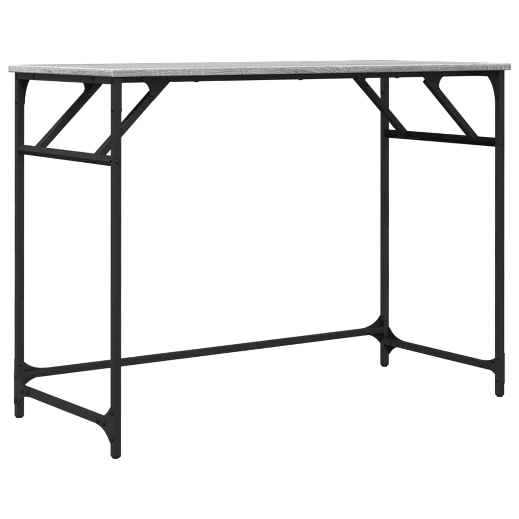 Desk Grey Sonoma 100x45x76 cm Engineered Wood and Steel