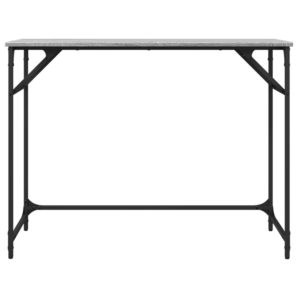 Desk Grey Sonoma 100x45x76 cm Engineered Wood and Steel