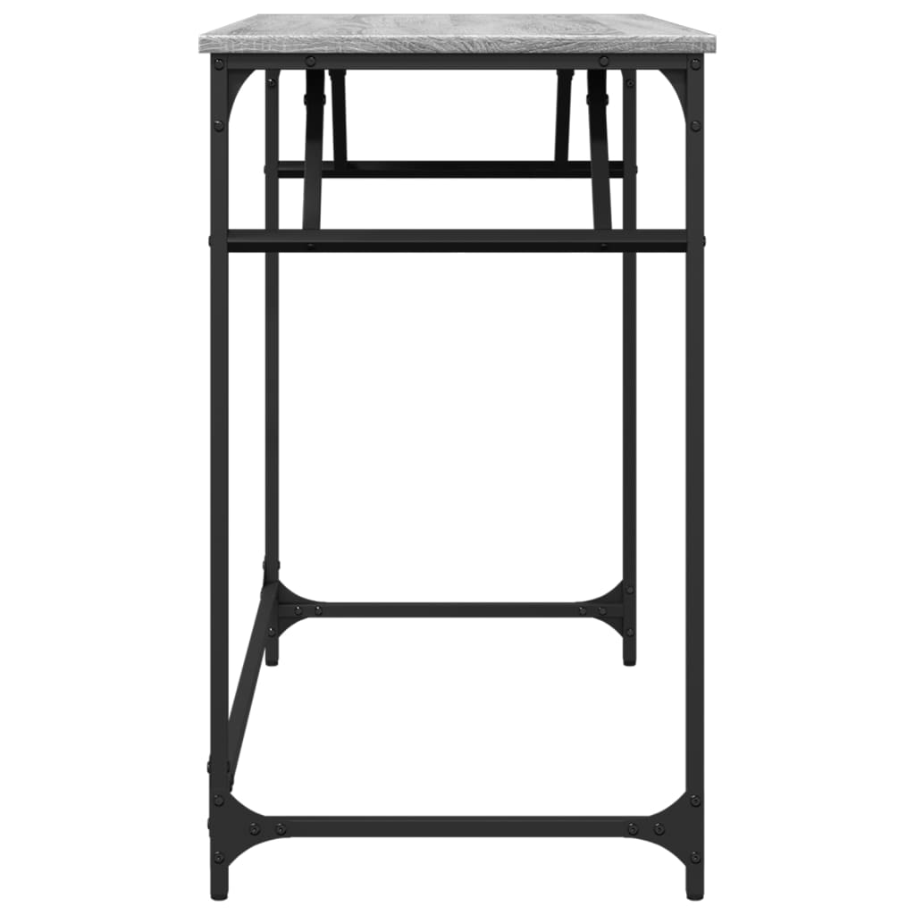 Desk Grey Sonoma 100x45x76 cm Engineered Wood and Steel