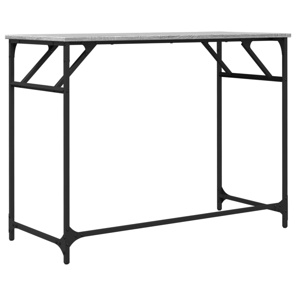 Desk Grey Sonoma 100x45x76 cm Engineered Wood and Steel