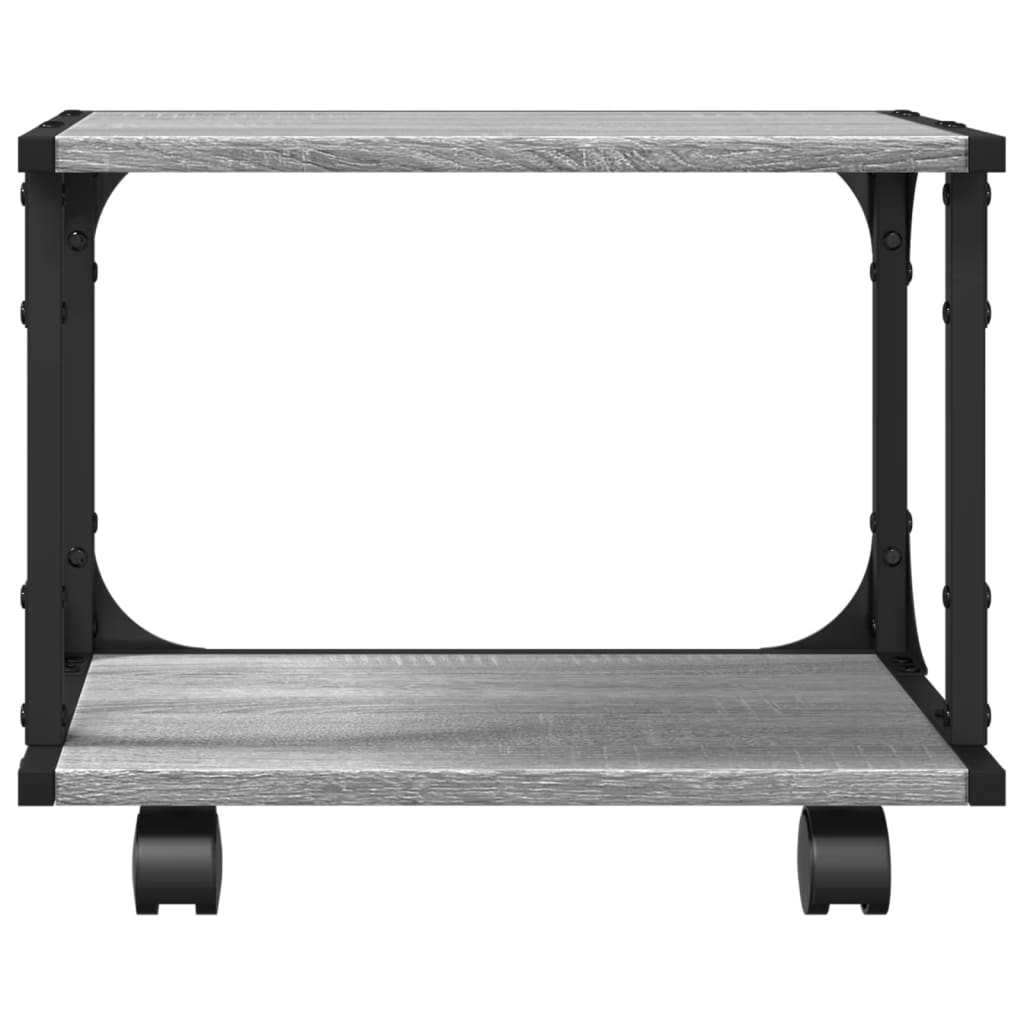 Meuble d'imprimante 2 étagères gris Sonoma 41x28x33,5cm bois d'ingénierie