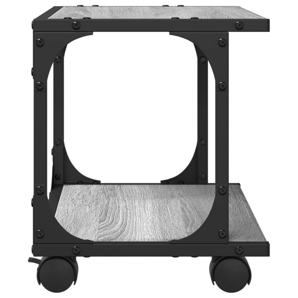 Meuble d'imprimante 2 étagères gris Sonoma 41x28x33,5cm bois d'ingénierie