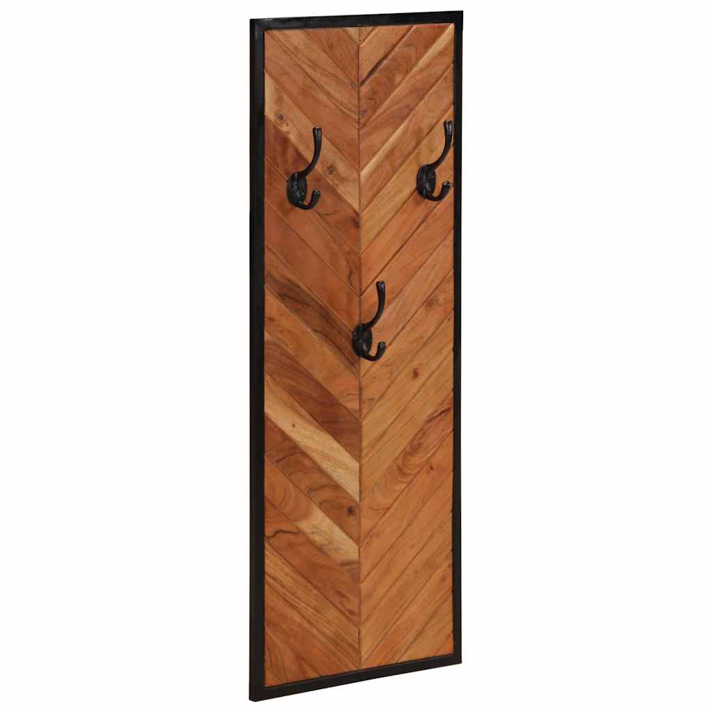 Wall Coat Rack 2 Pcs. 35x1x90 cm Solid Acacia Wood