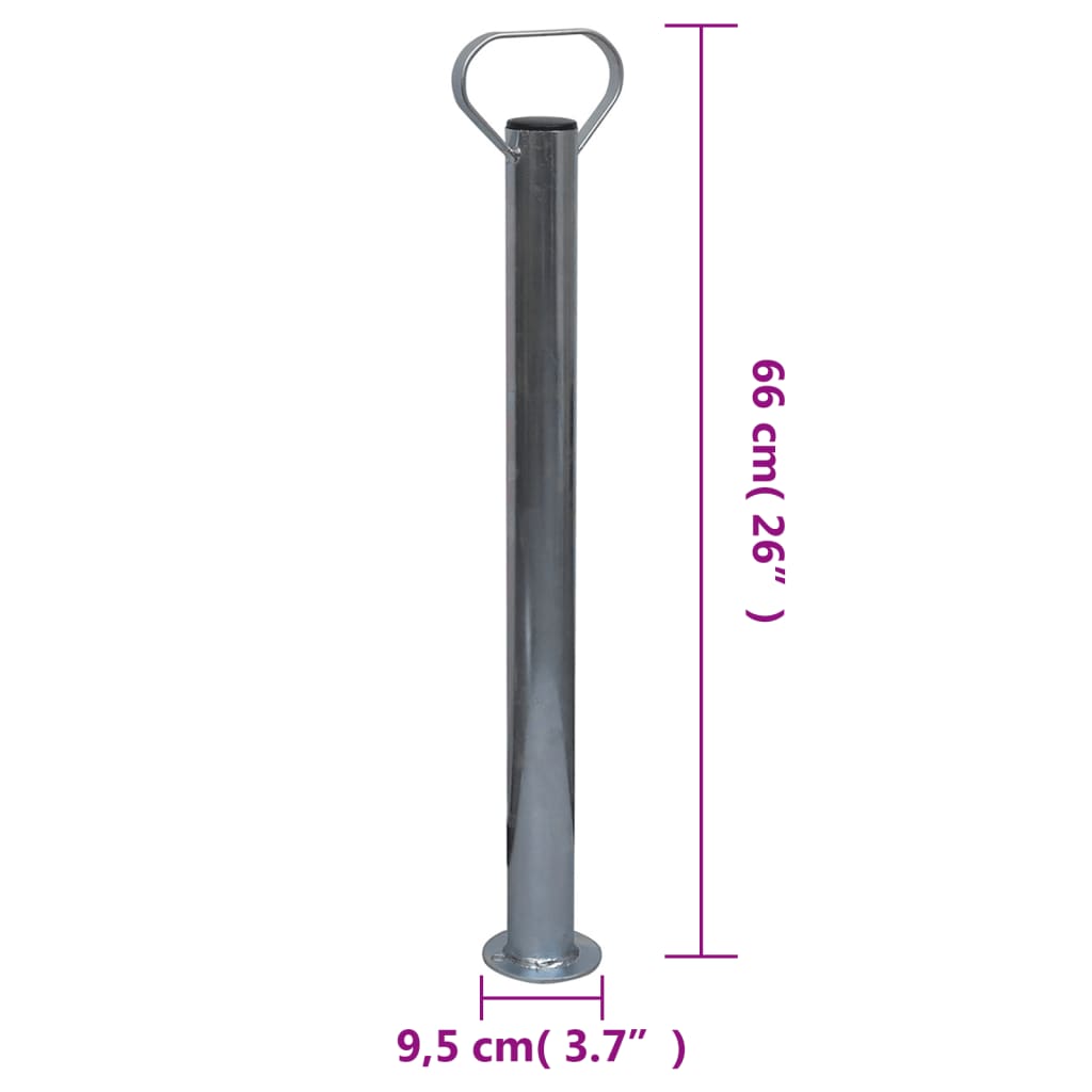 Stützrad Klappbar 60 mm mit 2 Stützrohren und 2 Klemmen