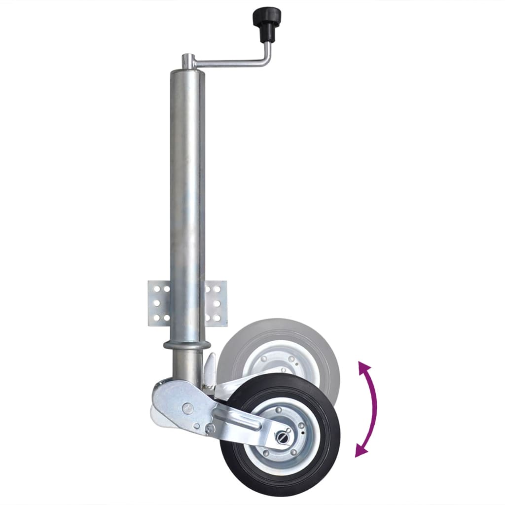 Stützrad Klappbar 60 mm mit 2 Stützrohren und 2 Klemmen