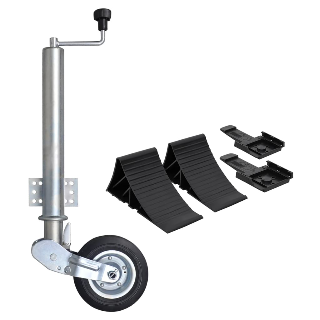 Jockey Wheel Foldable 60 mm with Wheel Chocks