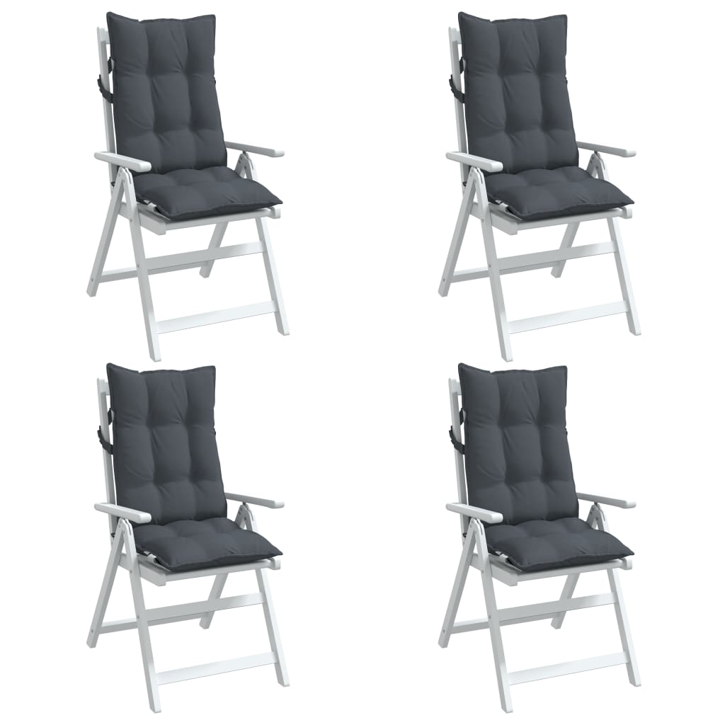 High-back cushion pads 4 pcs. Anthracite Oxford fabric