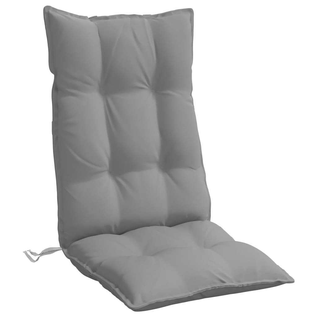High-back cushions 6 pcs. Grey Oxford fabric