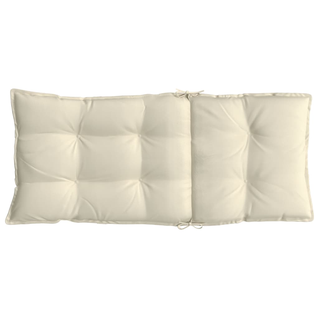 Coussins pour chaises longues 4 pcs Crème Tissu Oxford