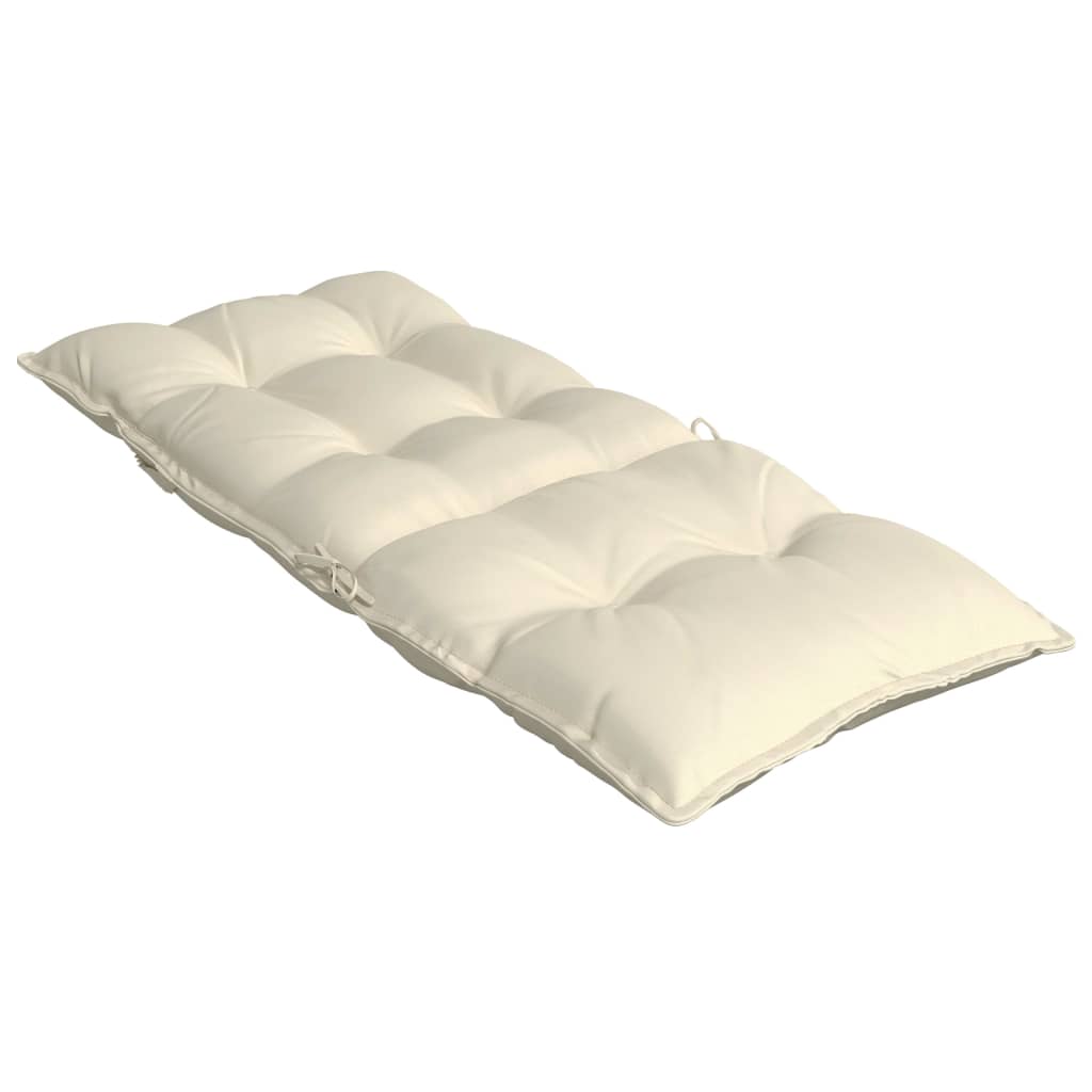 Coussins de dossier haut 6 pièces Tissu Oxford crème