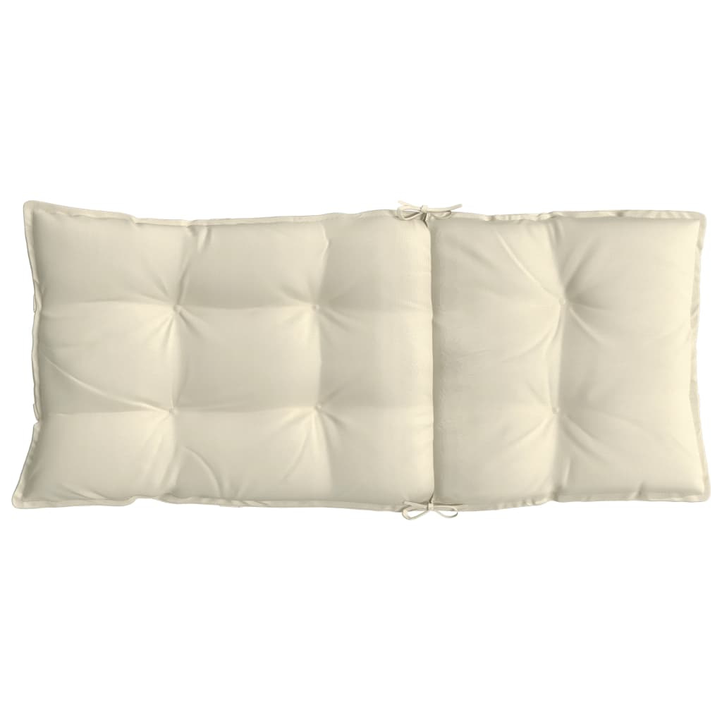Coussins de dossier haut 6 pièces Tissu Oxford crème