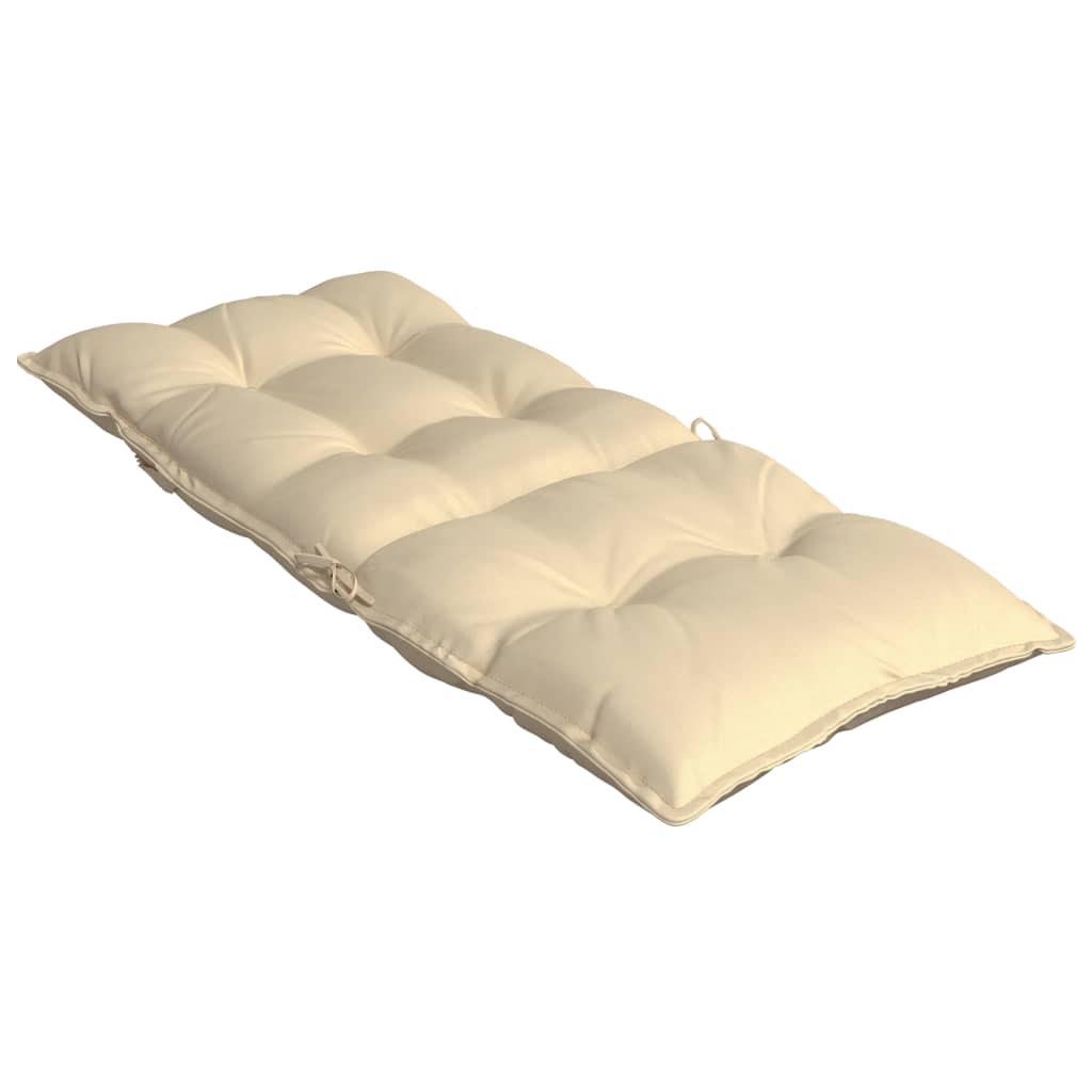 Coussins pour chaises longues 4 pcs Tissu Oxford beige