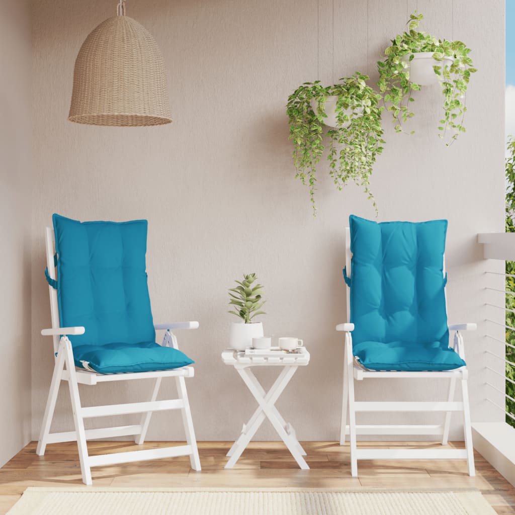 High-Back Cushion Pads 2 pcs Light Blue Oxford Fabric