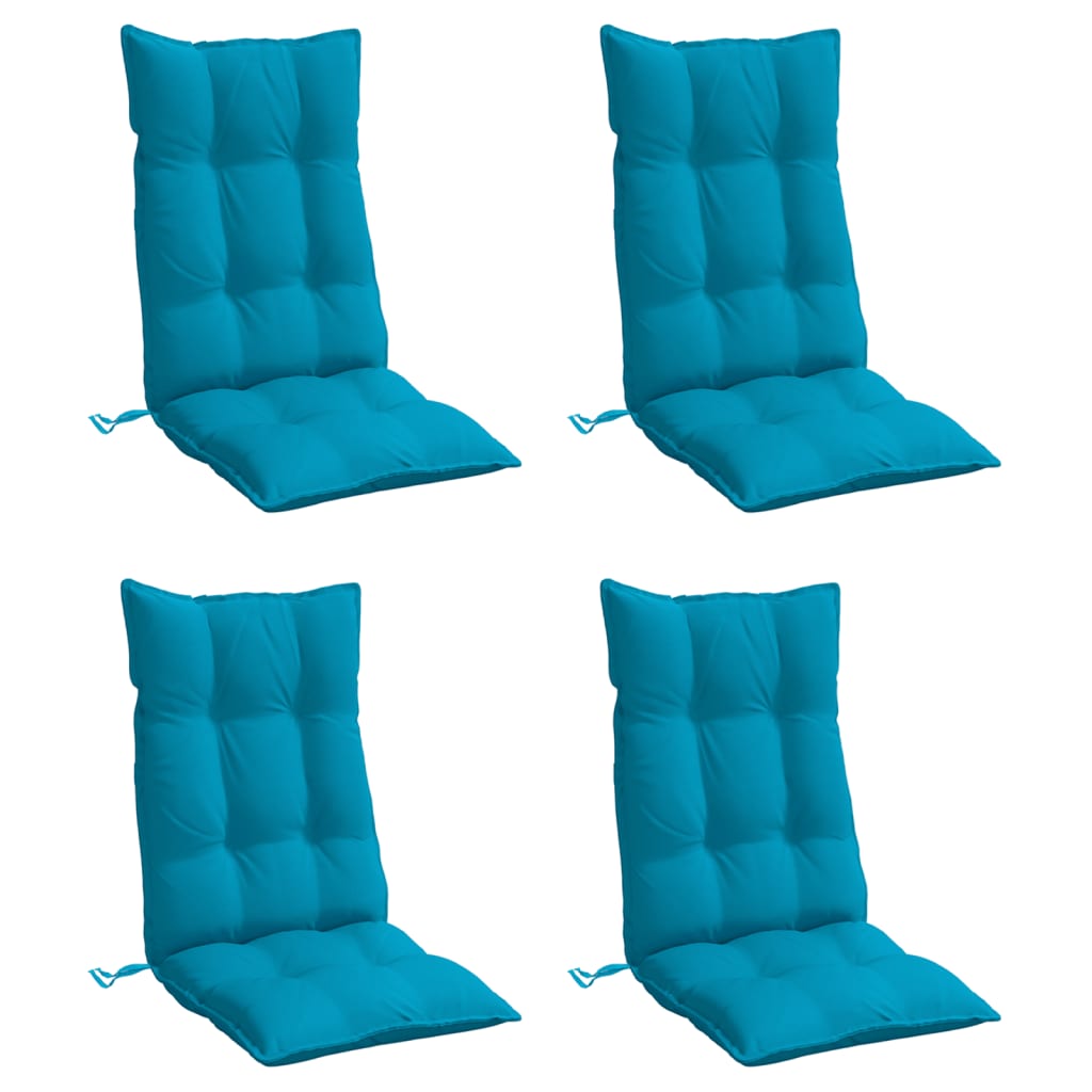 Coussins de dossier haut 4 p. Bleu clair Tissu Oxford