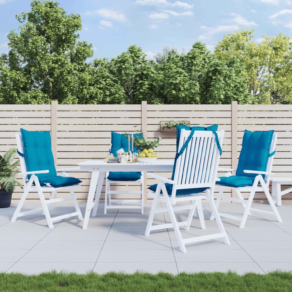 Coussins de dossier haut 4 p. Bleu clair Tissu Oxford