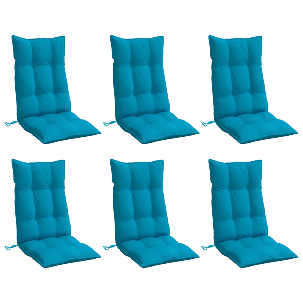 Coussins de chaise haute 6 pièces Tissu Oxford bleu clair