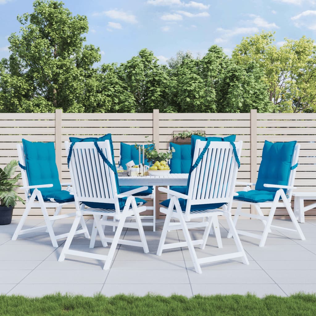 Coussins de chaise haute 6 pièces Tissu Oxford bleu clair
