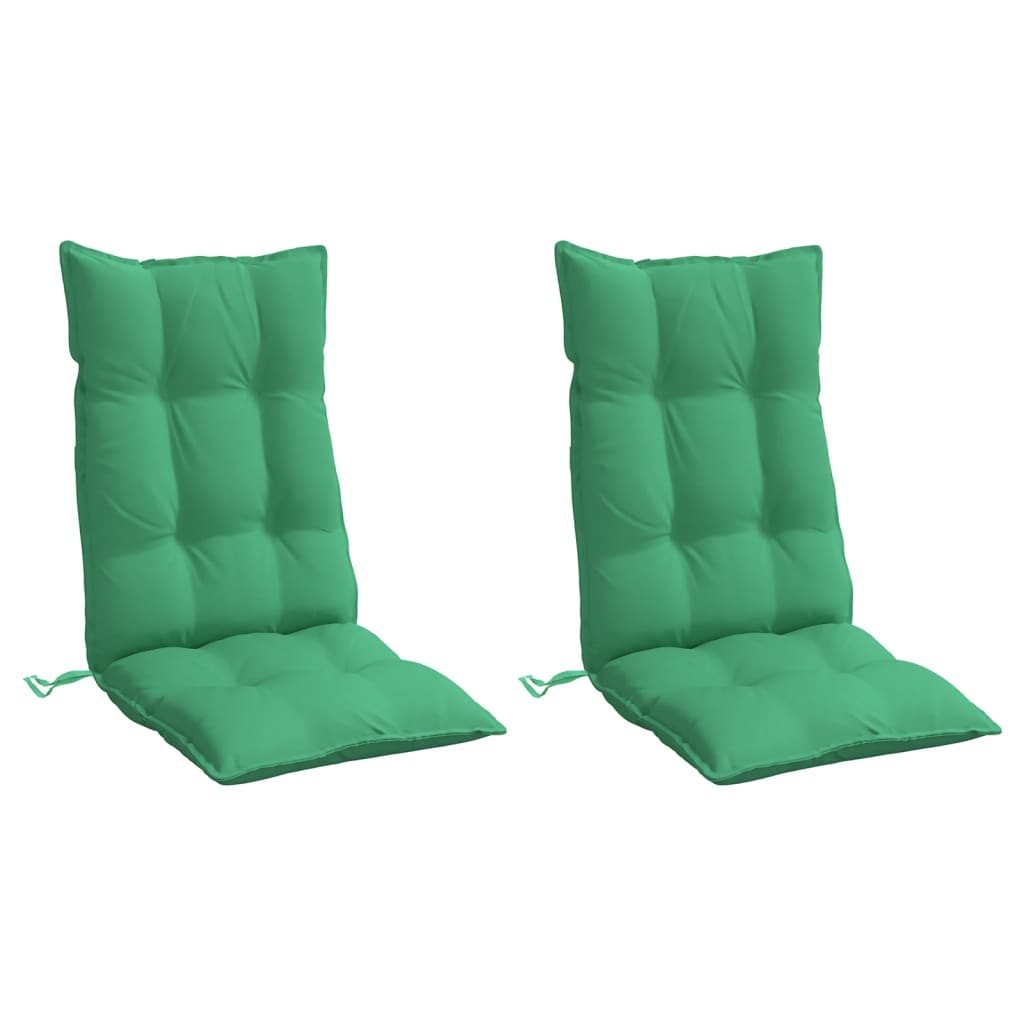High-back cushions 2 pc. Green Oxford fabric