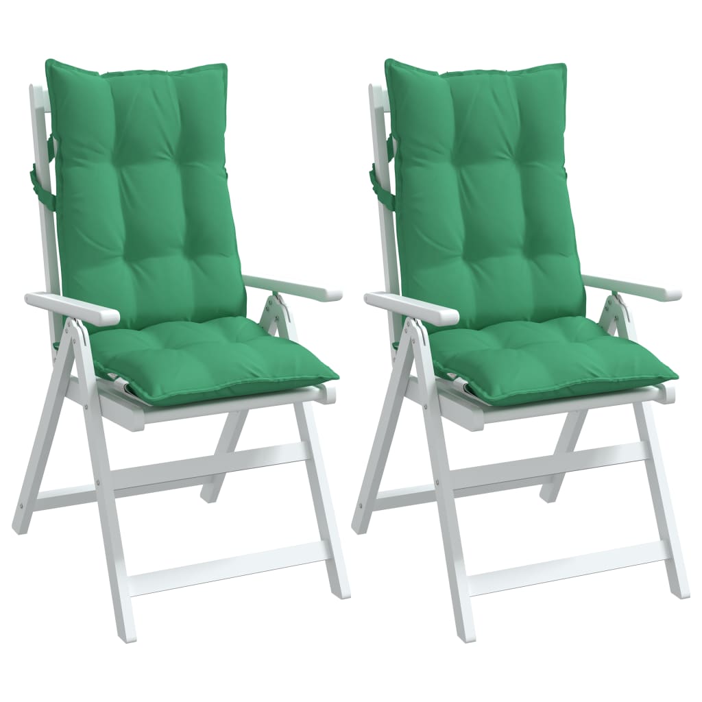 High-back cushions 2 pc. Green Oxford fabric