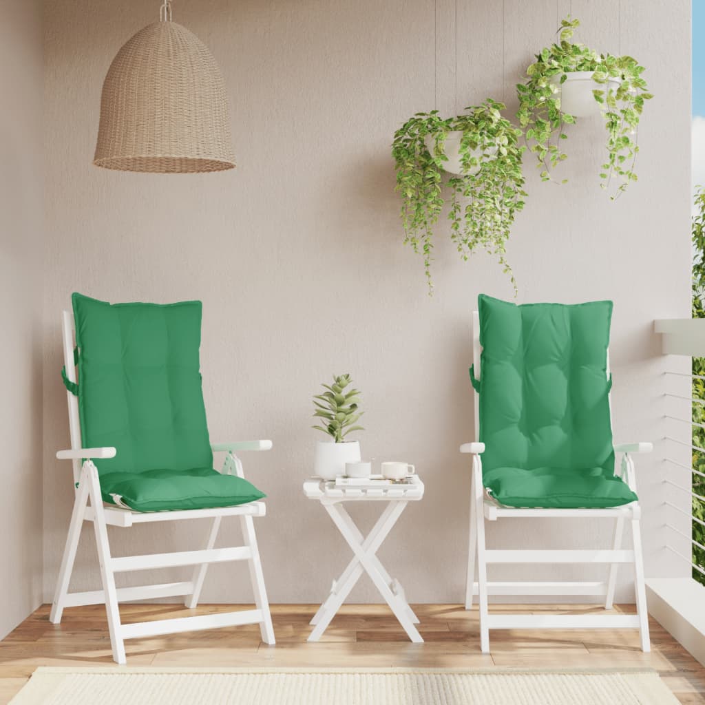 High-back cushions 2 pc. Green Oxford fabric