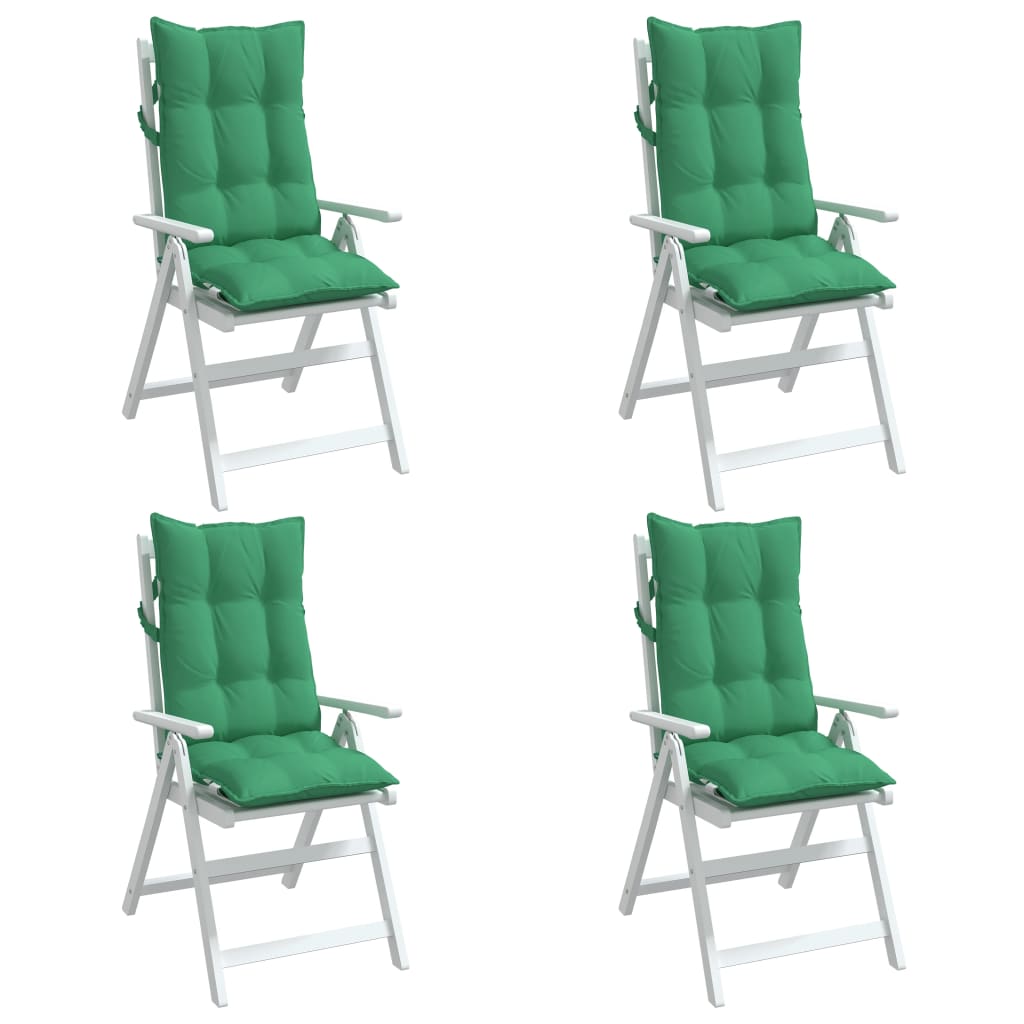High-back cushion pads 4 pcs. Green Oxford fabric