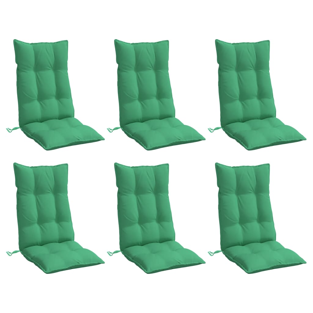 Coussins pour chaises longues 6 pcs Tissu Oxford vert