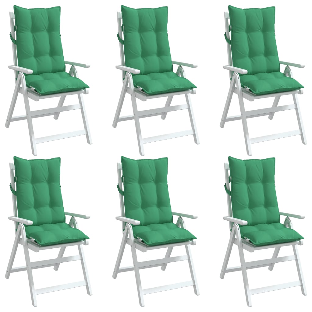 Coussins pour chaises longues 6 pcs Tissu Oxford vert