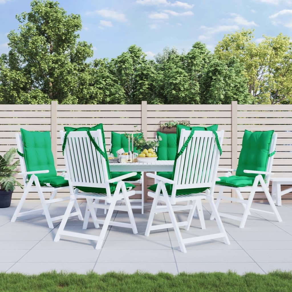 Coussins pour chaises longues 6 pcs Tissu Oxford vert