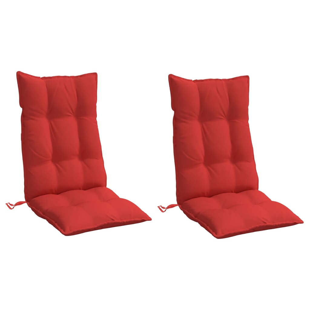 High-back Cushion Pads 2 pc. Red Oxford Fabric