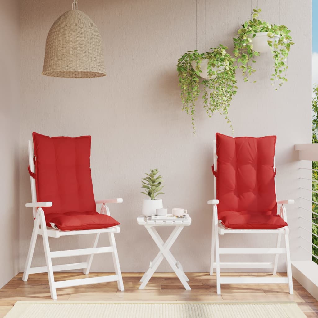 High-back Cushion Pads 2 pc. Red Oxford Fabric