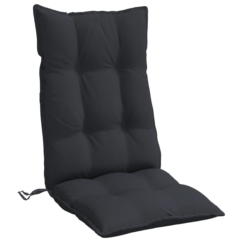 High-back Cushion Pads 6 pcs Black Oxford Fabric